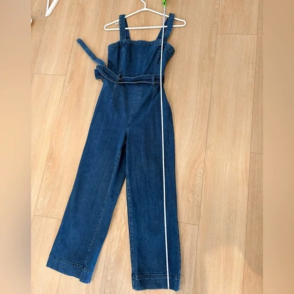 Dynamite Dark Blue Denim Jumpsuit - Picture 3 of 6